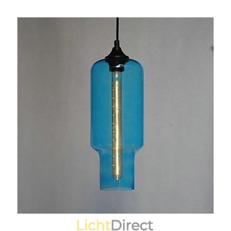 Moderne glazen hanglamp in bruin bubbeldesign Moderne glazen hanglamp in bruin bubbeldesign