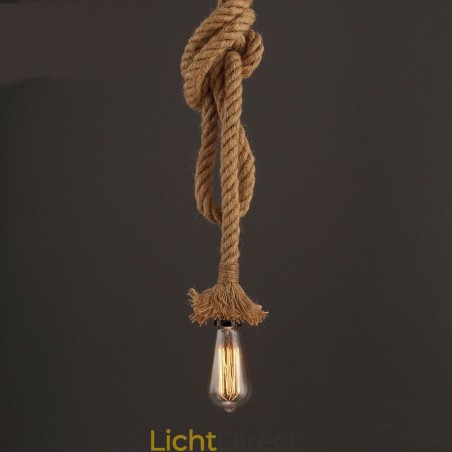 1 licht DIY kunst henneptouw licht creatieve henneptouw kroonluchter lang 100cm Stuur 1 lamp