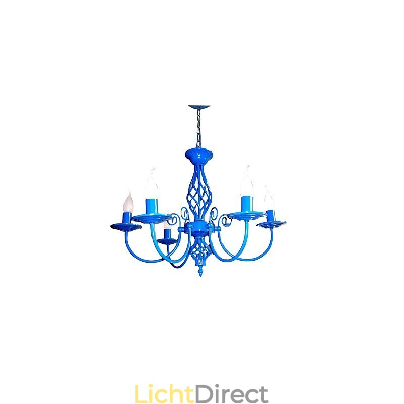 Moderne eigentijdse traditionele klassieke rustieke lodge vintage landelijke schilderij metalen kroonluchter hanger