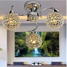 Koepellicht van moderne kristalabsorberende koepellichtmaaltijden kroonluchter hanglamp zittend
