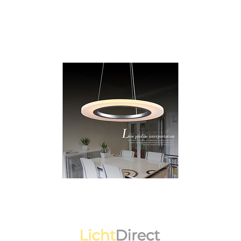 Hanglamp Ronde Plafondkroonluchter Melkachtig Acryl Plafondlampen met Enkele Ring