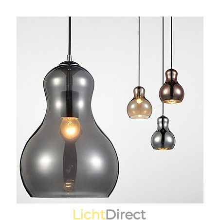 Kalebasvormige hanglamp 1 licht Moderne eenvoud Gouden chroom Roségoud Amber Rookgrijs Glas en koolstofstaal Kalebasvormige hanglamp 1 licht Moderne eenvoud Gouden chroom Roségoud Amber Rookgrijs Glas en koolstofstaal