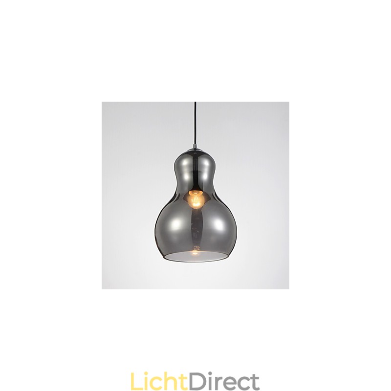 Kalebasvormige hanglamp 1 licht Moderne eenvoud Gouden chroom Roségoud Amber Rookgrijs Glas en koolstofstaal