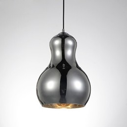 Kalebasvormige hanglamp 1 licht Moderne eenvoud Gouden chroom Roségoud Amber Rookgrijs Glas en koolstofstaal