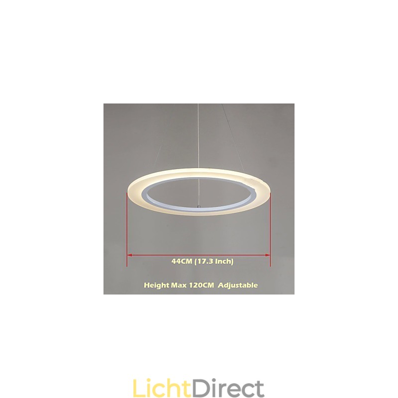 Hanglamp Ronde Plafondkroonluchter Melkachtig Acryl Plafondlampen met Enkele Ring