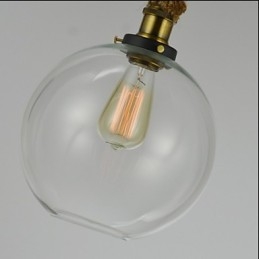 Amerikaanse Land Vintage Industriële Creatieve Glazen Kroonluchter Enkele Kop Touw