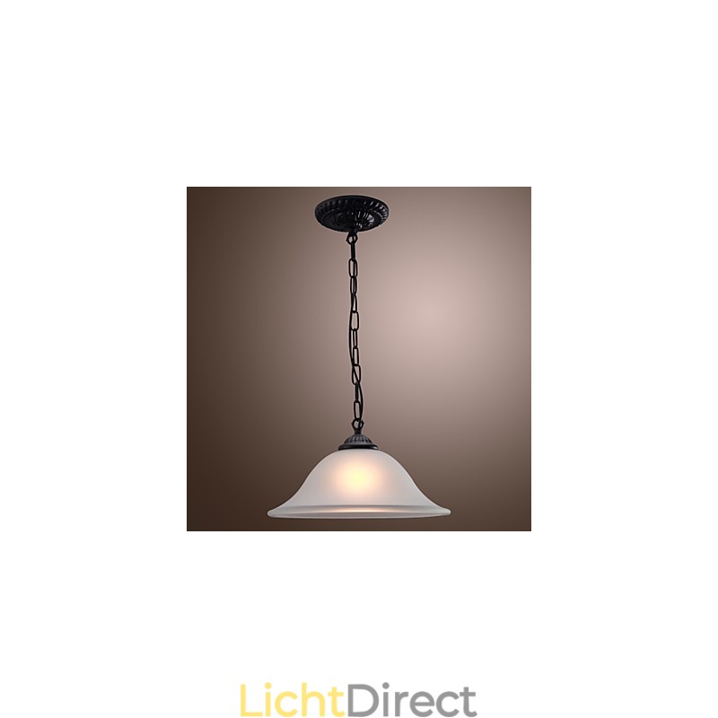 Traditionele klassieke komvormige mini-stijl bronzen hanglamp