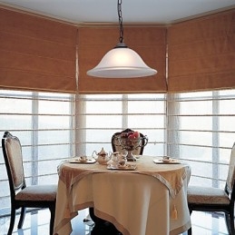 Traditionele klassieke komvormige mini-stijl bronzen hanglamp