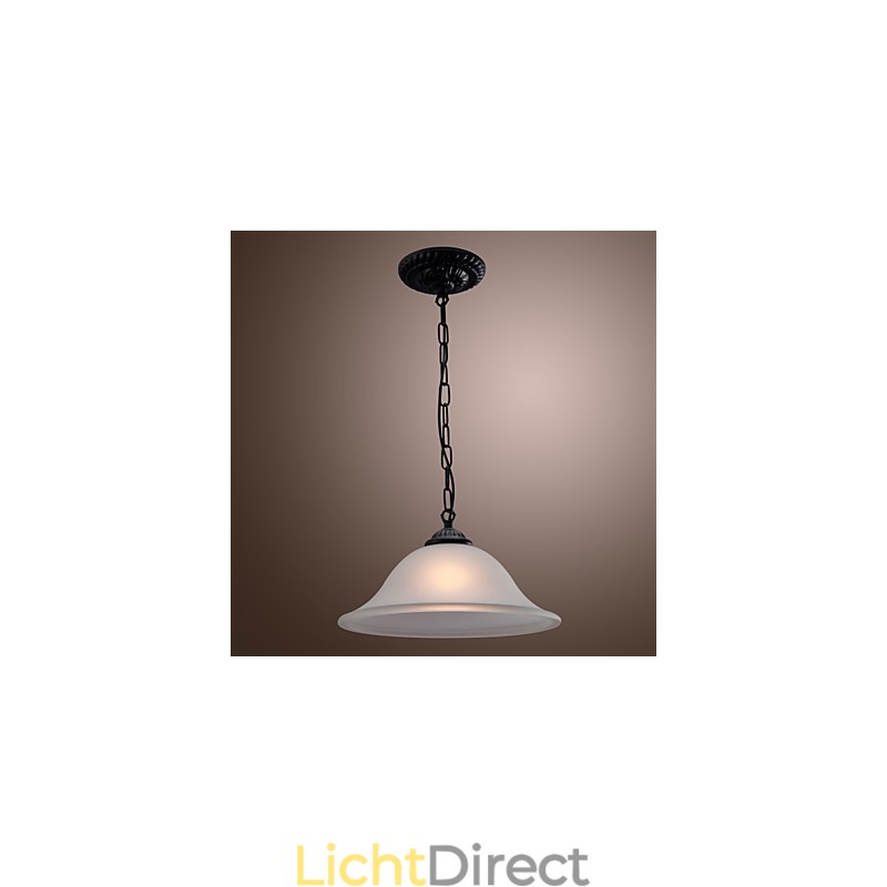 Traditionele klassieke komvormige mini-stijl bronzen hanglamp