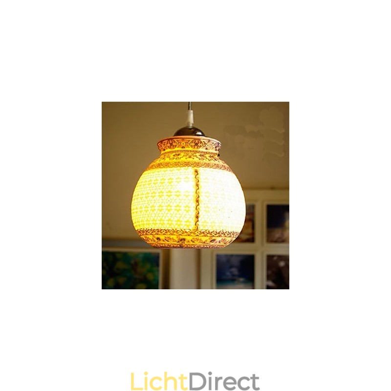 Retro Keramische lamp lamp Trappen Blauwe Enkele Kop Kroonluchter Creatief