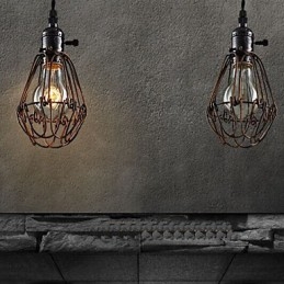Amerikaanse Landelijke Industriële Windlamp Retro Kleine Kroonluchter IJzeren Kooi