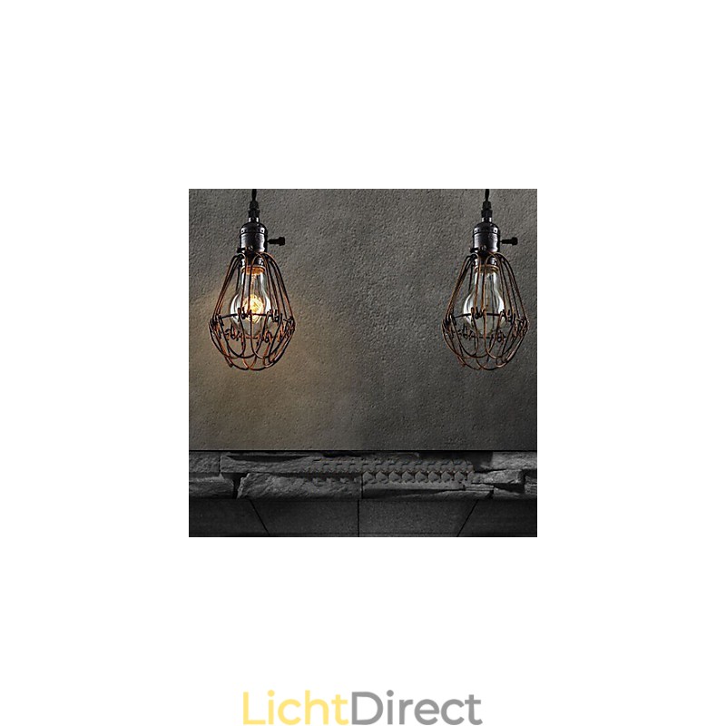 Amerikaanse Landelijke Industriële Windlamp Retro Kleine Kroonluchter IJzeren Kooi