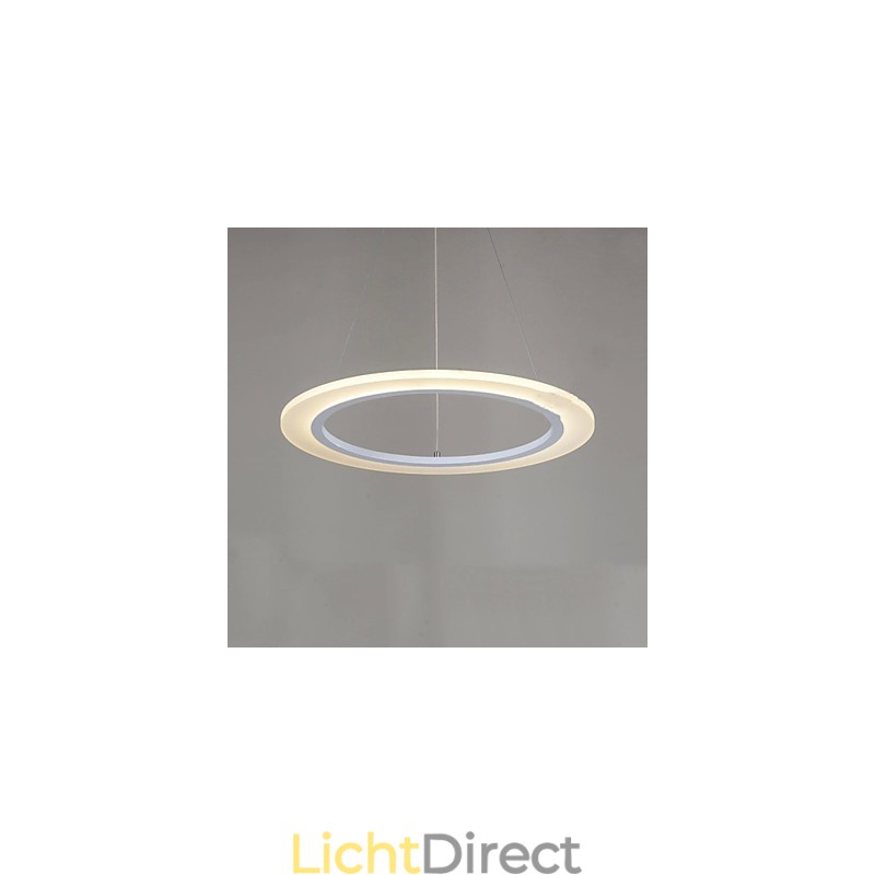 Hanglamp Ronde Plafondkroonluchter Melkachtig Acryl Plafondlampen met Enkele Ring
