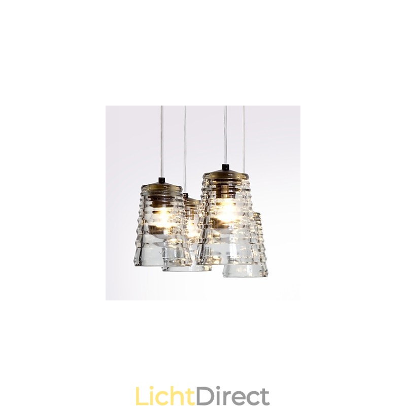 Moderne, eigentijdse glazen hanglamp