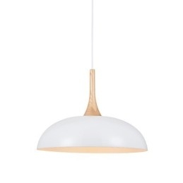 Mini Artistieke Hanglamp 1 Licht Moderne Eenvoud Zwart Witte Afwerking Aluminium & Houten Hanglamp