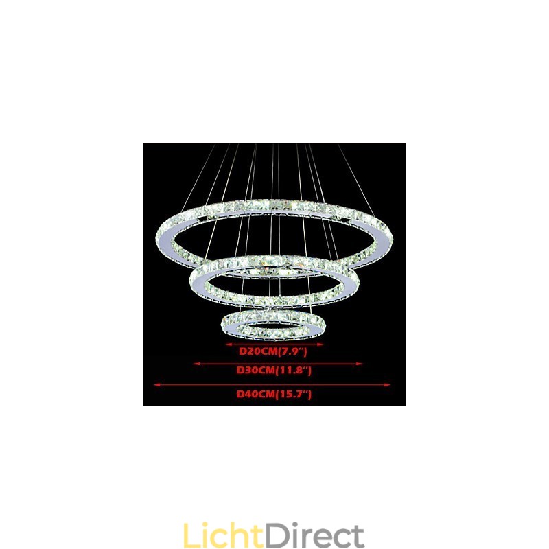 Dimbare kristallen hanglamp moderne ronde kroonluchter verlichting lampen koel wit ronde plafondlampen armaturen met afstandsbediening