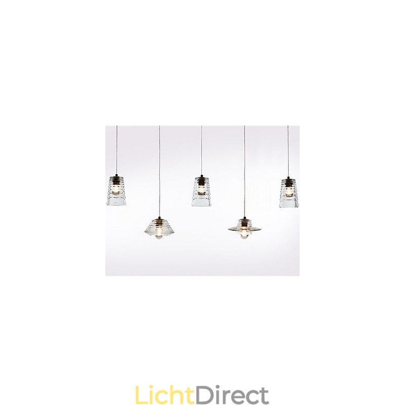 Moderne, eigentijdse glazen hanglamp