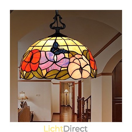 Landelijke creatieve kunsten Glas-in-lood kroonluchter Herstel van oude manieren Lamp Licht Landelijke creatieve kunsten Glas-in-lood kroonluchter Herstel van oude manieren Lamp Licht