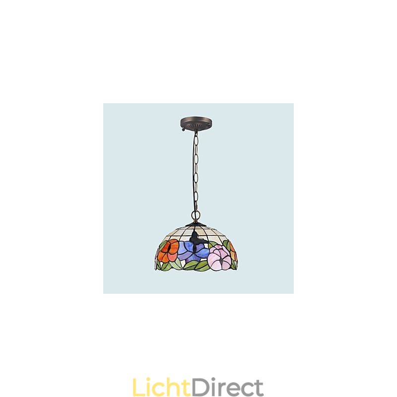 Landelijke creatieve kunsten Glas-in-lood kroonluchter Herstel van oude manieren Lamp Licht