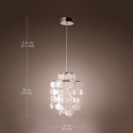 Moderne, eigentijdse mini-stijl chromen hanglamp