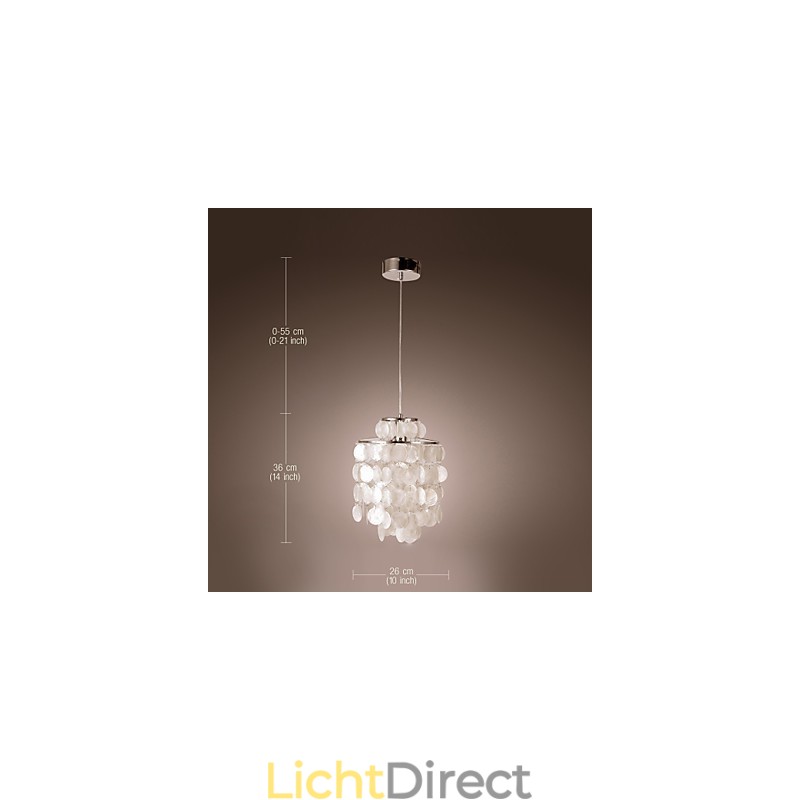 Moderne, eigentijdse mini-stijl chromen hanglamp