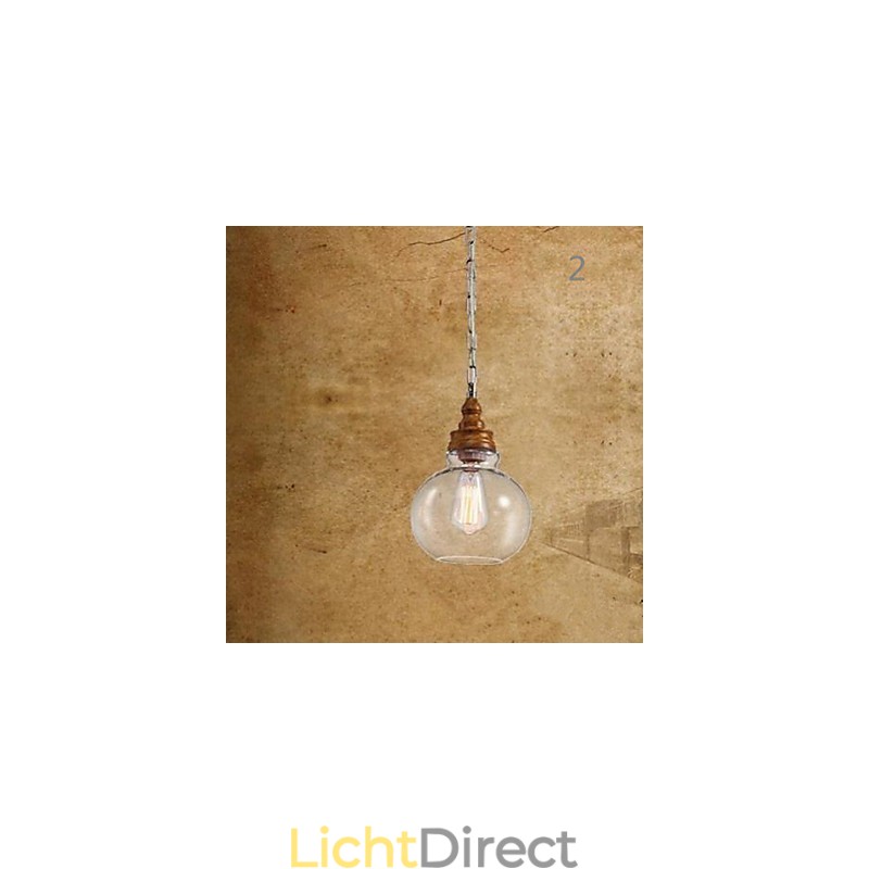 Houtnerf Kristallen Hanglamp Café Verlichting Lampen En Lantaarns
