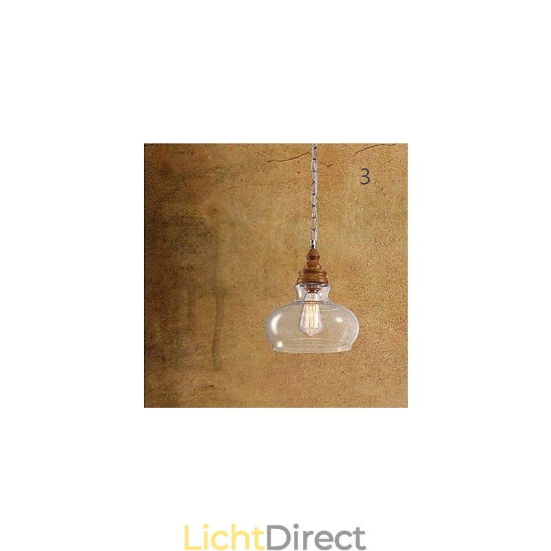 Houtnerf Kristallen Hanglamp Café Verlichting Lampen En Lantaarns