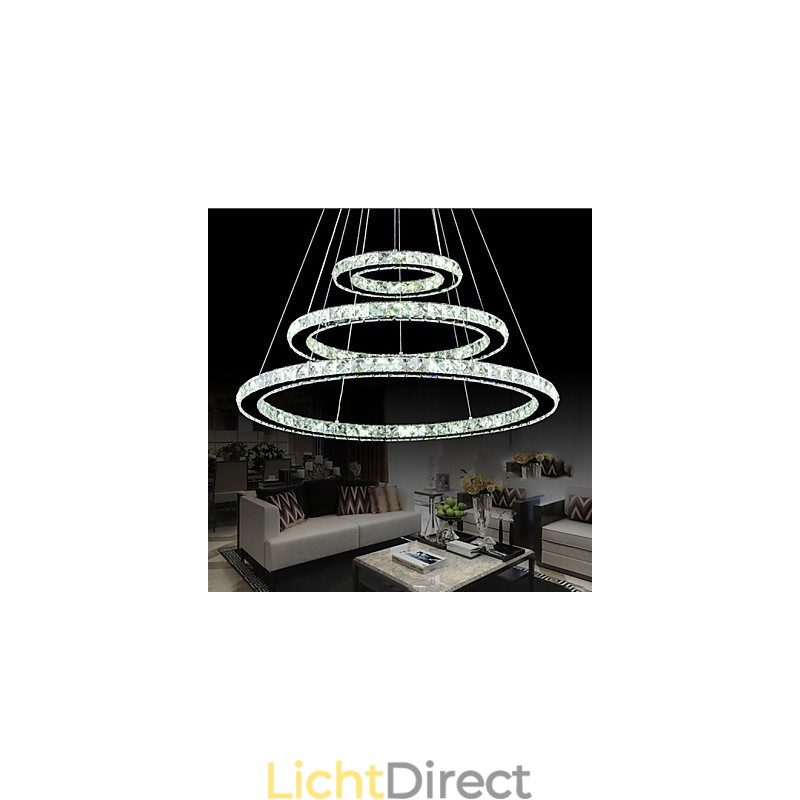 Dimbare kristallen hanglamp moderne ronde kroonluchter verlichting lampen koel wit ronde plafondlampen armaturen met afstandsbediening