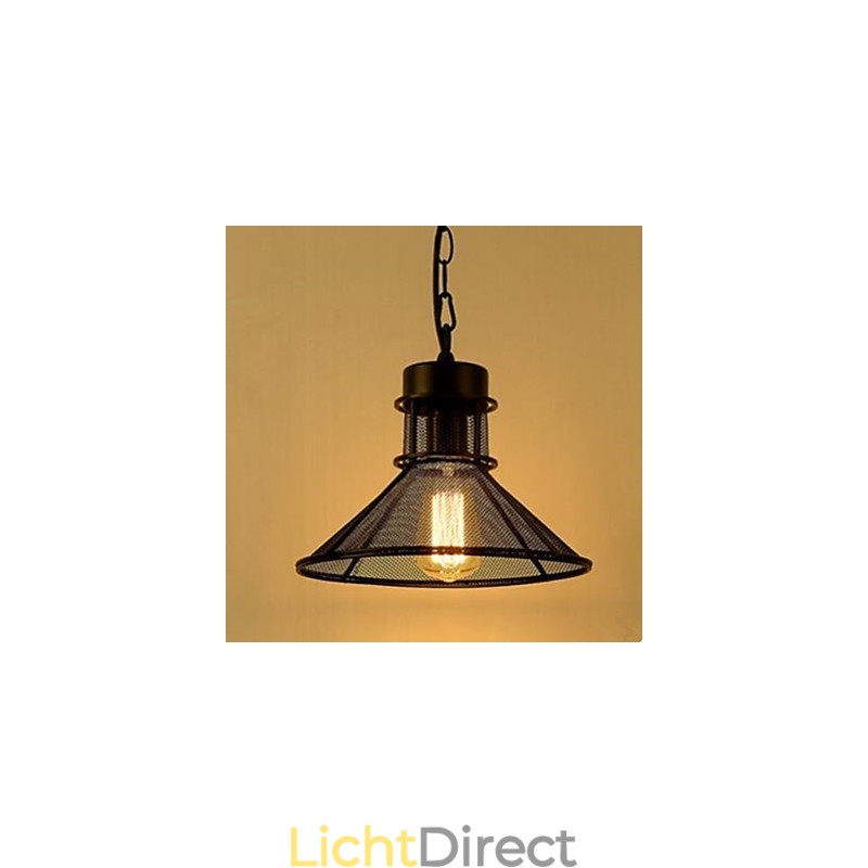 Amerikaans Café Terras Mode Zwarte Paraplu Raster Hanglamp