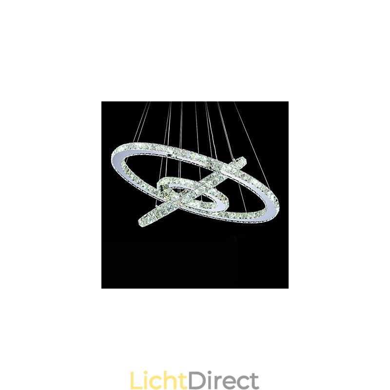 Dimbare kristallen hanglamp moderne ronde kroonluchter verlichting lampen koel wit ronde plafondlampen armaturen met afstandsbediening