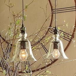 Traditionele klassieke vintage kom mini-stijl hanglamp