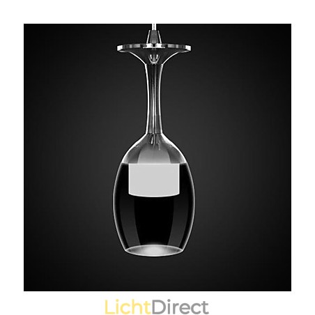 Moderne, eigentijdse hanglamp van chroommetaal Moderne, eigentijdse hanglamp van chroommetaal