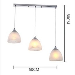 Moderne wijnbeker langwerpige hanglamp met drie lampen