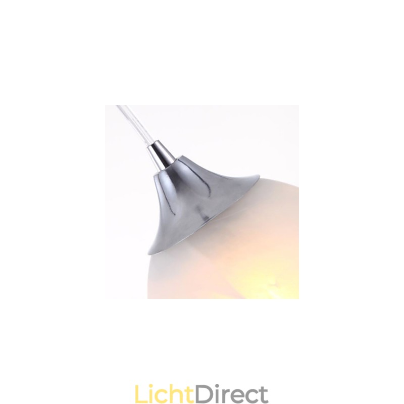 Moderne wijnbeker langwerpige hanglamp met drie lampen