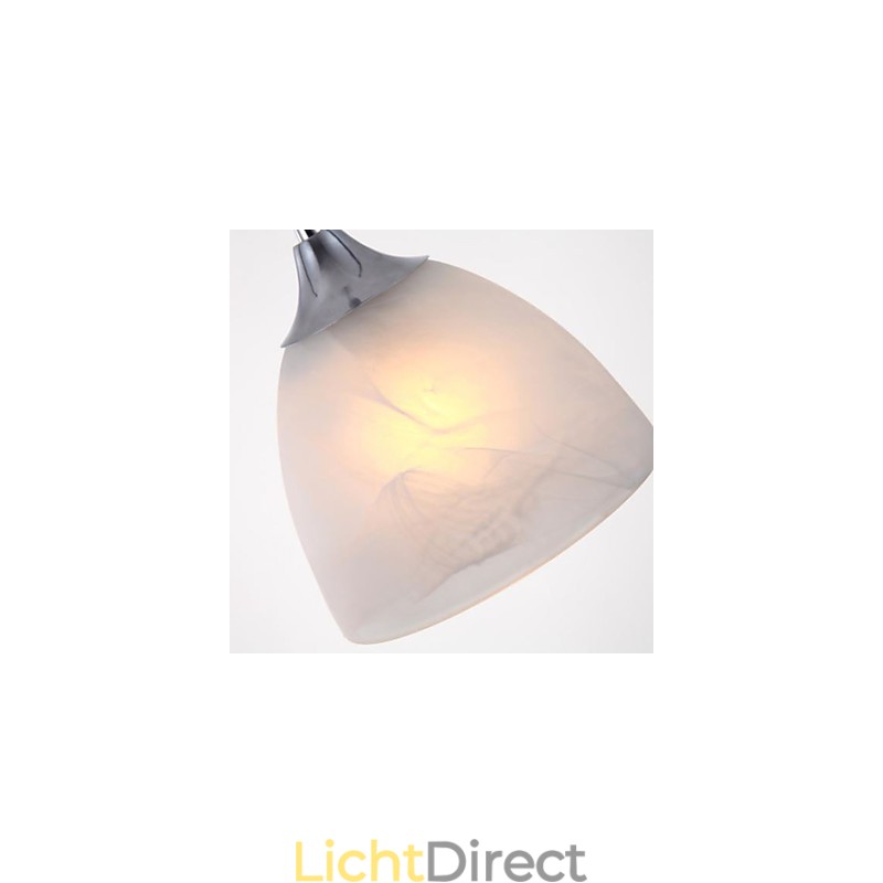 Moderne wijnbeker langwerpige hanglamp met drie lampen
