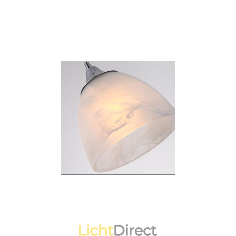 Moderne wijnbeker langwerpige hanglamp met drie lampen
