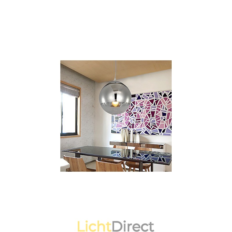 Hanglamp met 1 lichtbron in bolvorm
