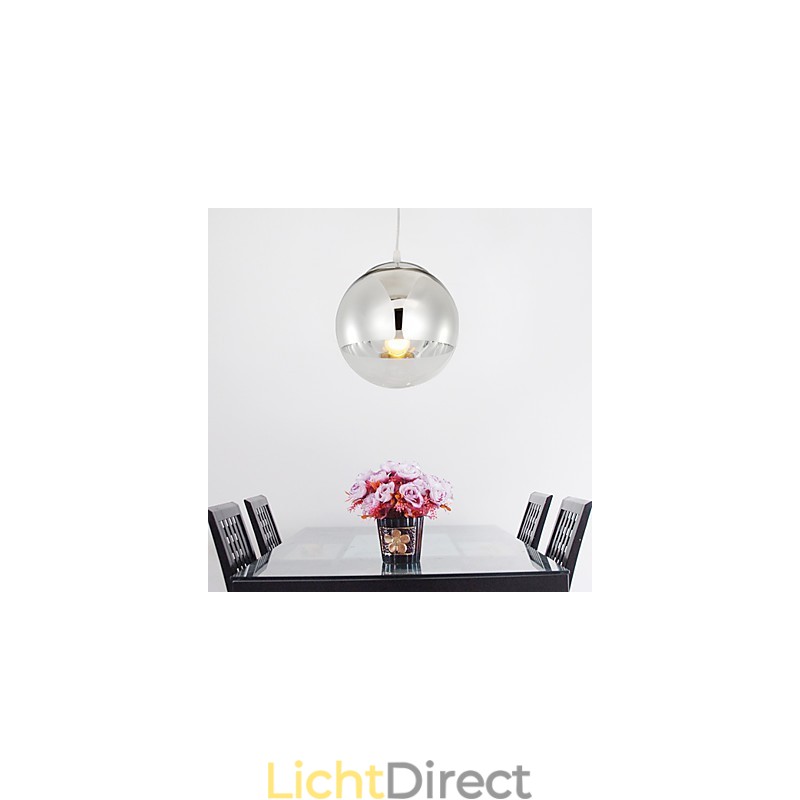 Hanglamp met 1 lichtbron in bolvorm