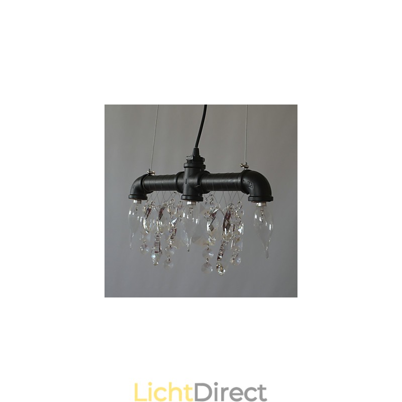 Noord-Amerikaanse stijl creatieve 3-lichts hanglamp in pijpontwerp