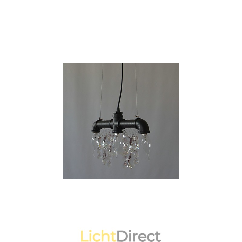 Noord-Amerikaanse stijl creatieve 3-lichts hanglamp in pijpontwerp