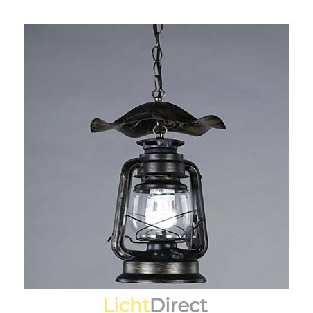 Vintage messing lantaarn hanglamp met 1 licht Vintage messing lantaarn hanglamp met 1 licht
