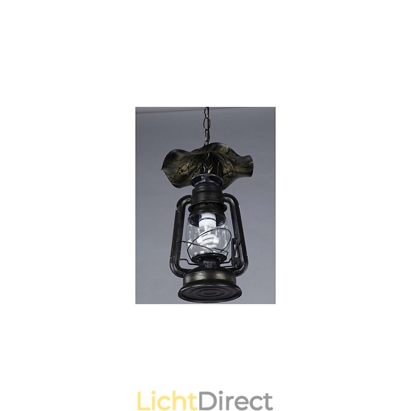Vintage messing lantaarn hanglamp met 1 licht
