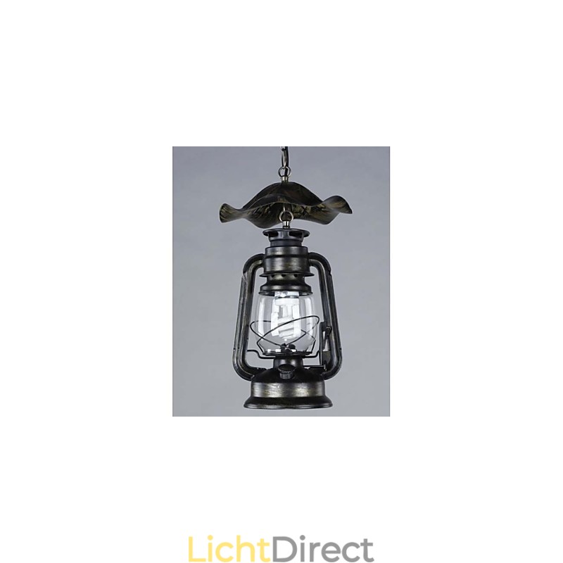 Vintage messing lantaarn hanglamp met 1 licht