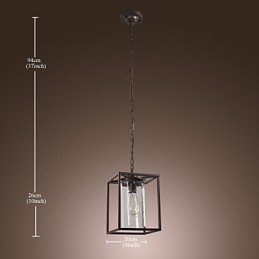 Traditionele klassieke vintage lantaarn mini-stijl gegalvaniseerde hanglamp eetkamer