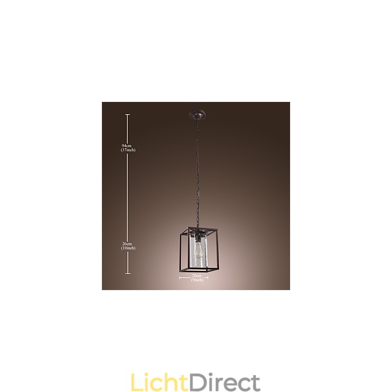 Traditionele klassieke vintage lantaarn mini-stijl gegalvaniseerde hanglamp eetkamer