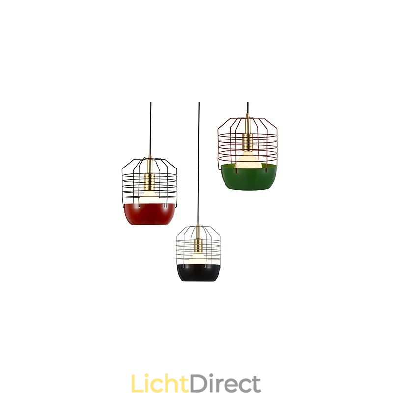 Mini Artistieke Spinnenweb Hanglamp 1 Licht Moderne Eenvoudige Afwerking Zwart Wit Groen Rood Koolstofstaal Hanglamp