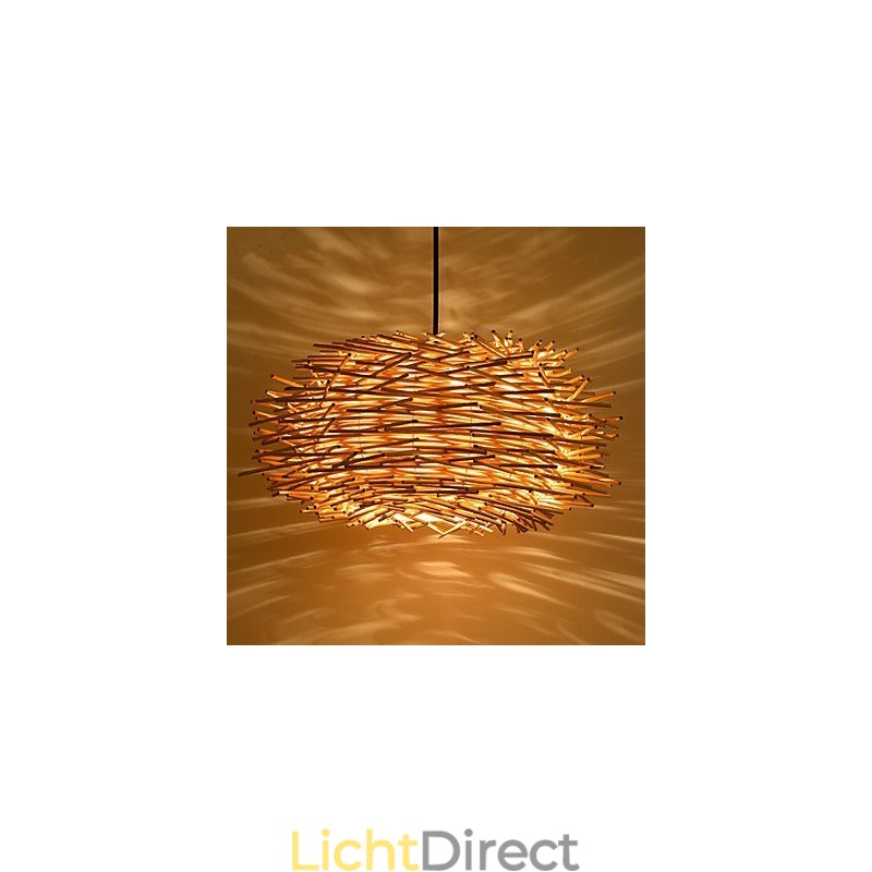 Kroonluchter Mini Stijl Lantaarn Hout Bamboe