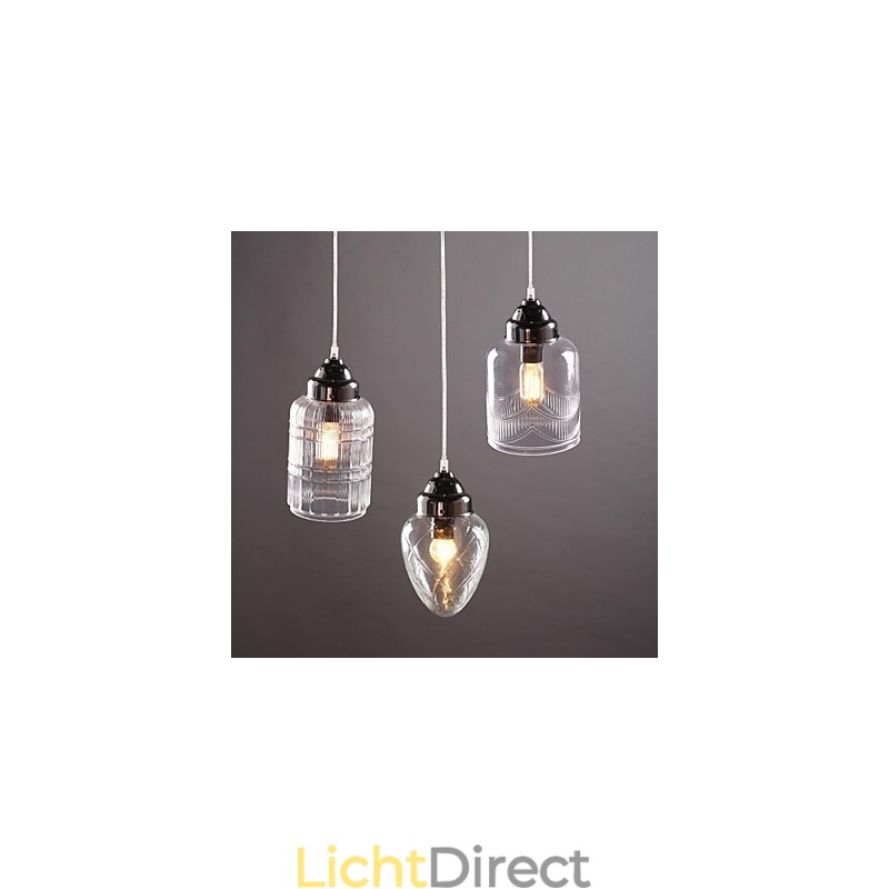 Moderne eigentijdse traditionele klassieke vintage lantaarn landelijke nikkel glazen hanglamp eetkamer