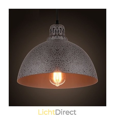 Vintage metalen stippen hanglamp met één lichtbron