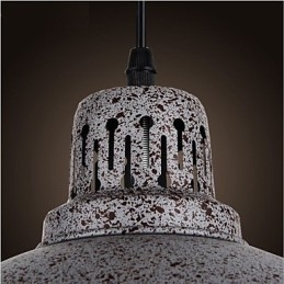 Vintage metalen stippen hanglamp met één lichtbron